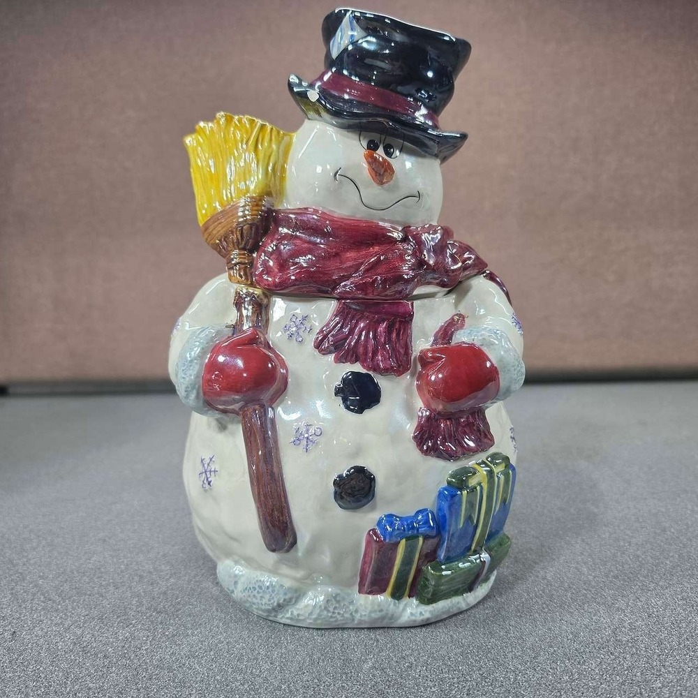 Westwood "Billy Blizzard" Snowman Cookie Jar Large Vintage Ceramic Holiday Decor
